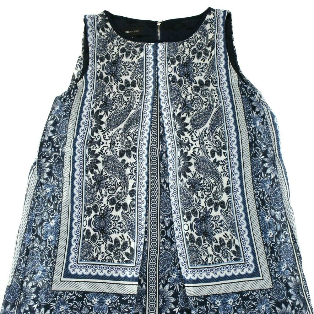 AB Studio Printed Popover Dress - Size 14 - Picture 2 of 5